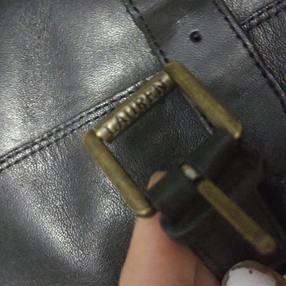 Ralph Lauren black burnished calf boots. Size 9 - Picture 5 of 6